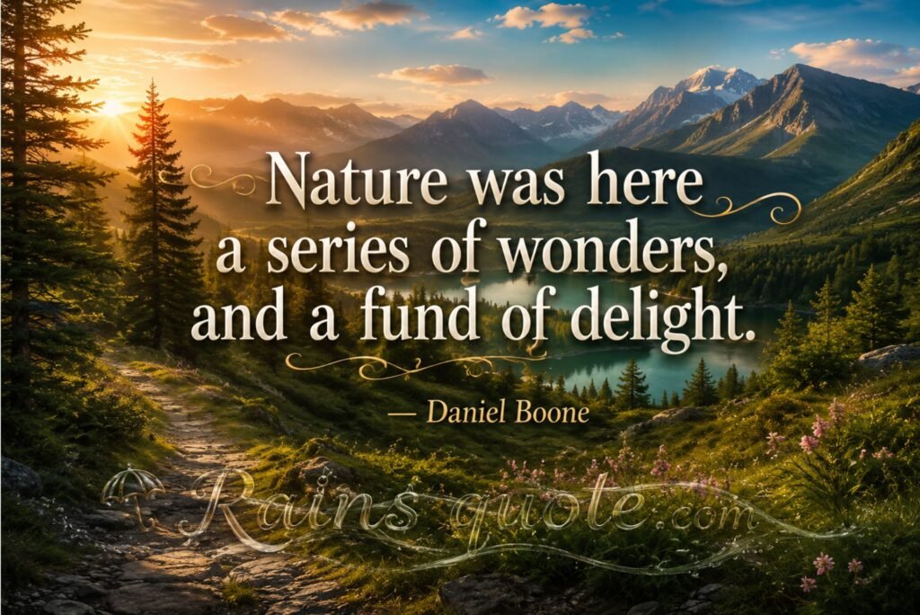 "Nature was here a series of wonders, and a fund of delight."