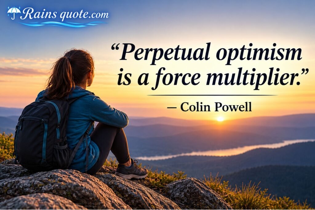 “Perpetual optimism is a force multiplier.”