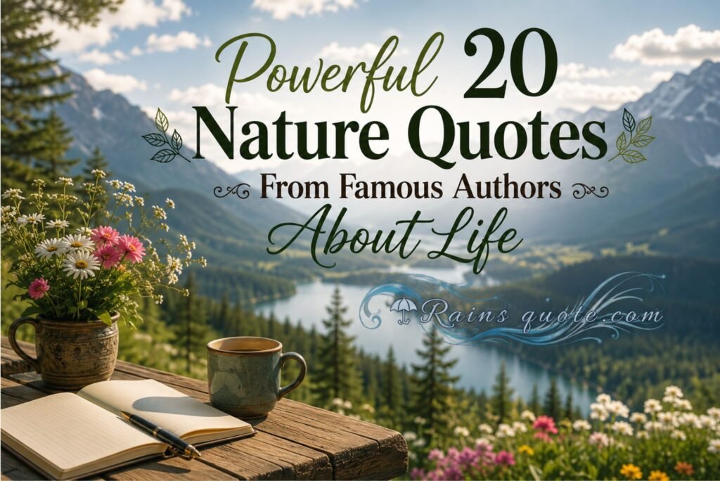 Powerful 20 Nature Quotes From Famous Authors About Life 