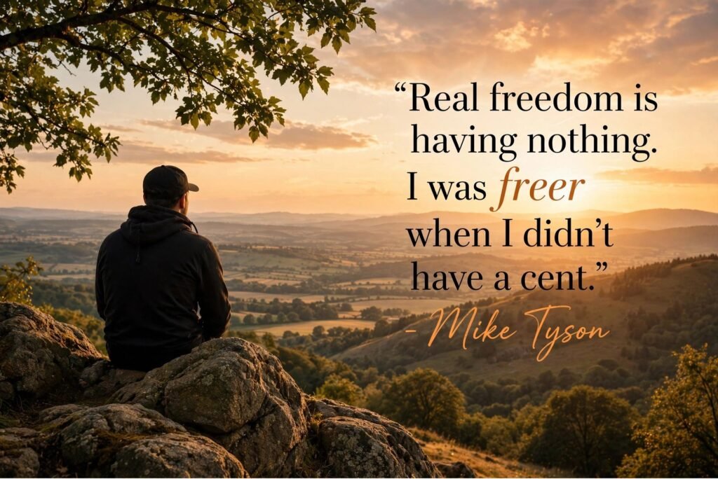 “Real freedom is having nothing. I was freer when I didn’t have a cent.”
