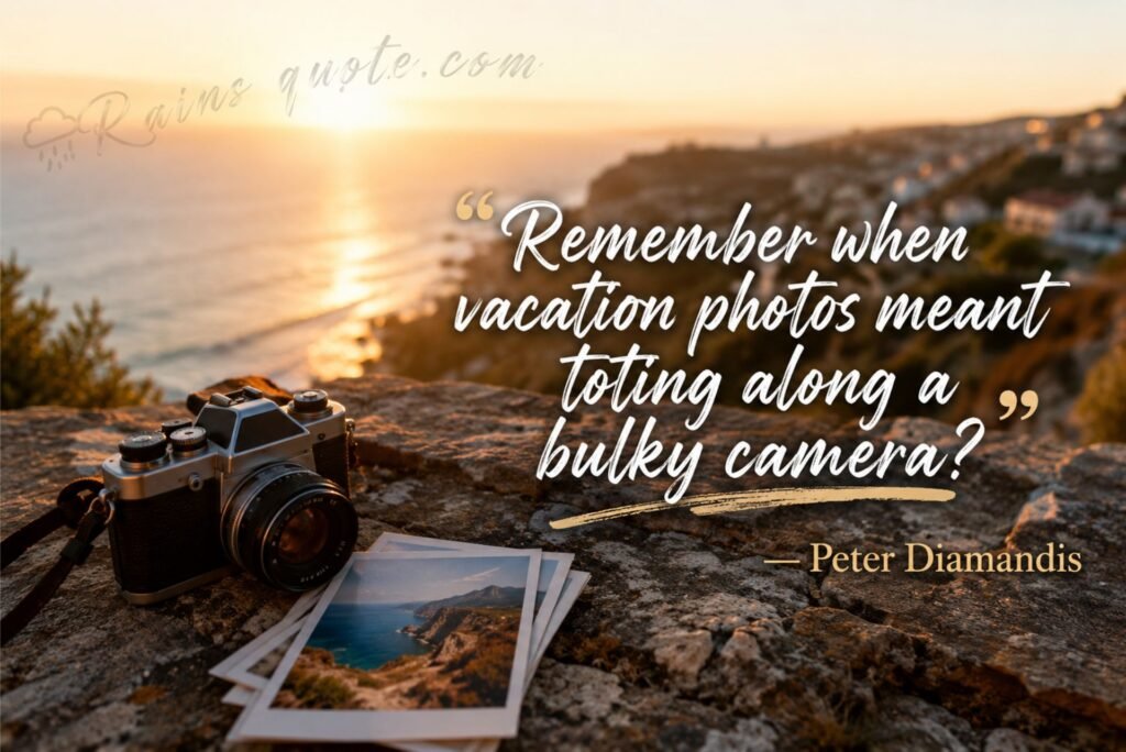“Remember when vacation photos meant toting along a bulky camera?”