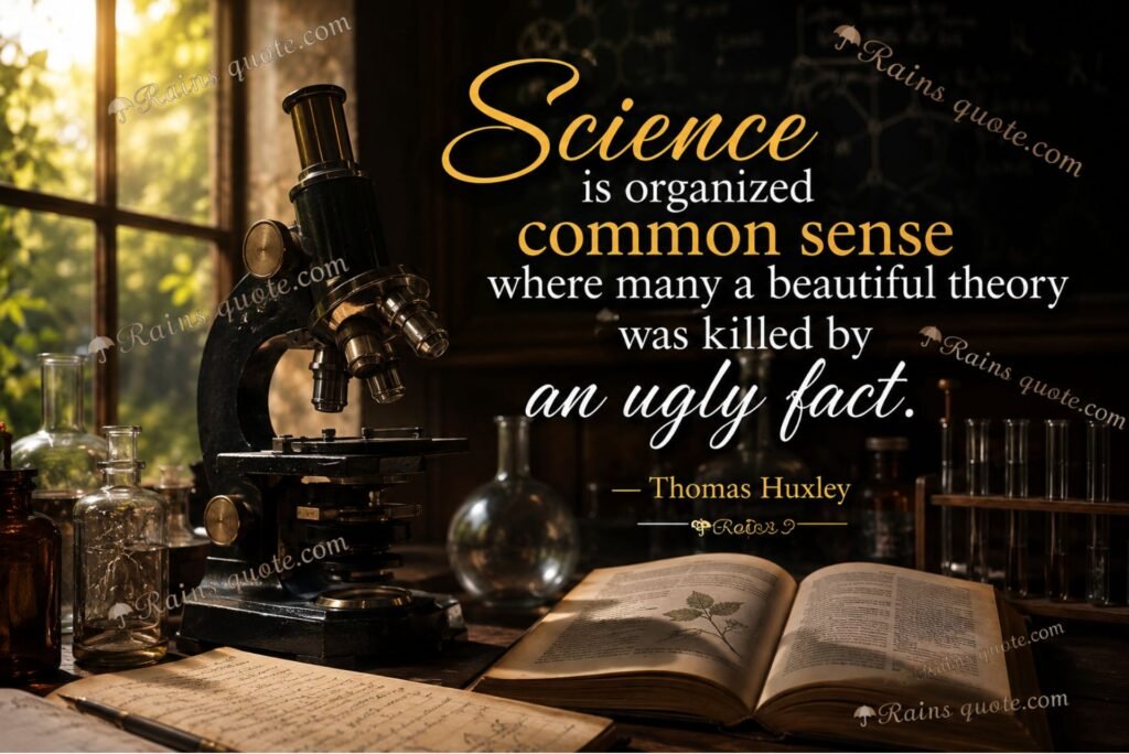 “Science is organized common sense where many a beautiful theory was killed by an ugly fact.”