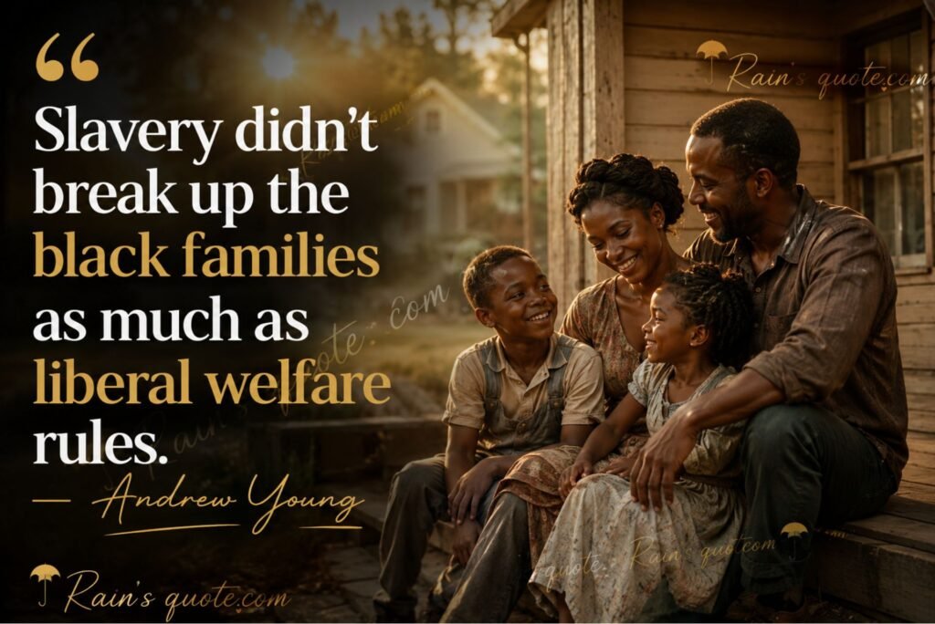 Slavery didn't break up the black families as much as liberal welfare rules.