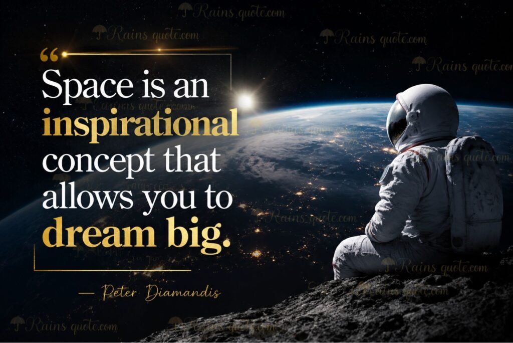 “Space is an inspirational concept that allows you to dream big.”