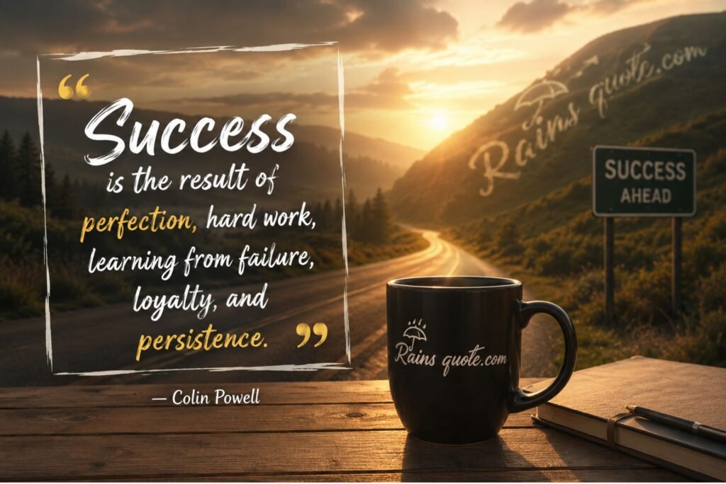 “Success is the result of perfection, hard work, learning from failure, loyalty, and persistence.”