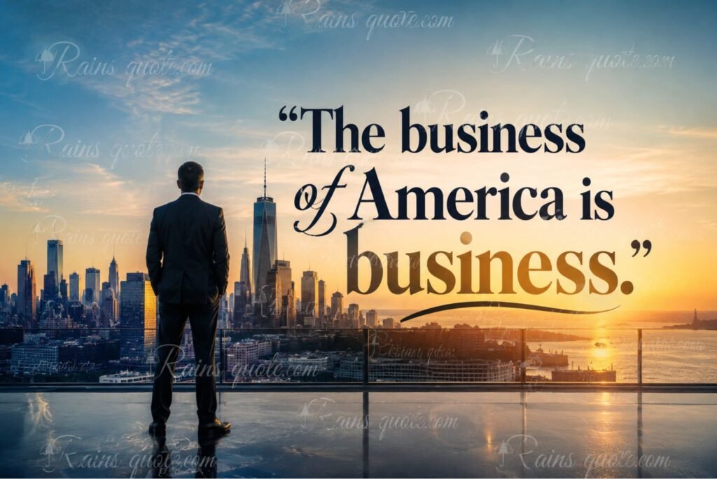 “The business of America is business.”