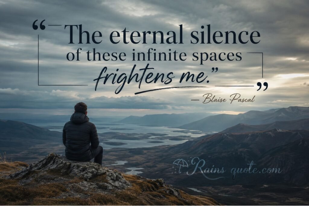 “The eternal silence of these infinite spaces frightens me.”