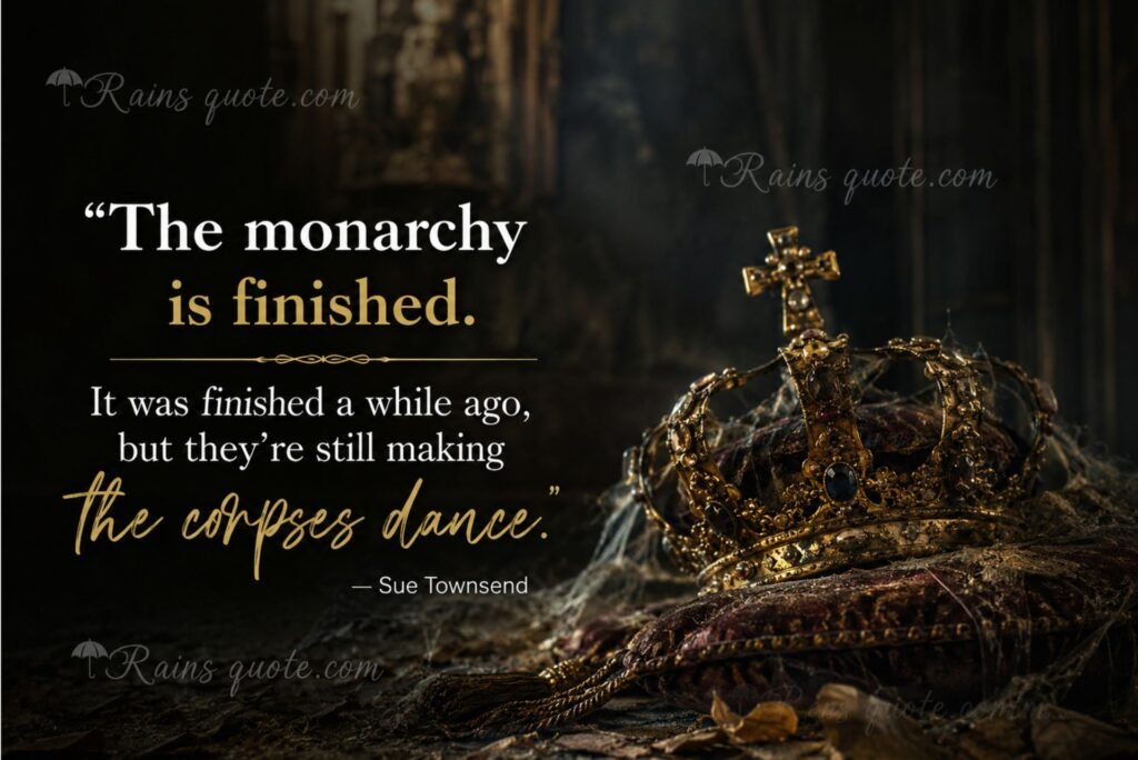 “The monarchy is finished. It was finished a while ago, but they're still making the corpses dance.”