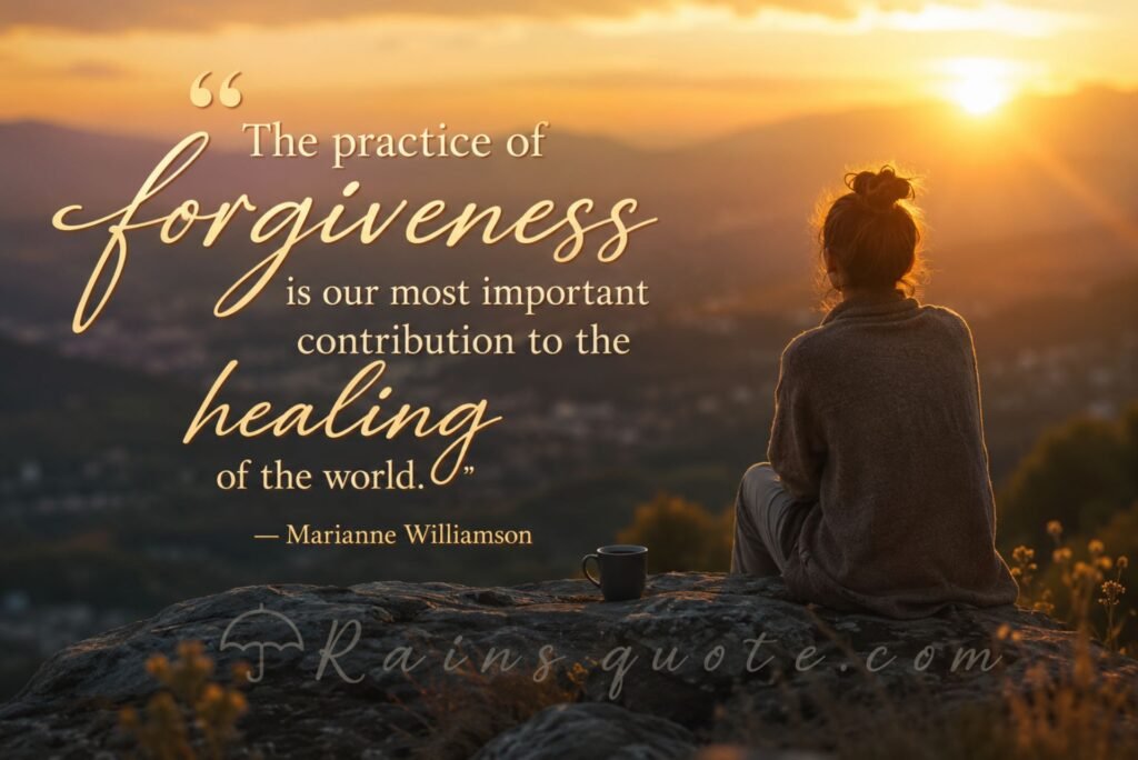 “The practice of forgiveness is our most important contribution to the healing of the world.”