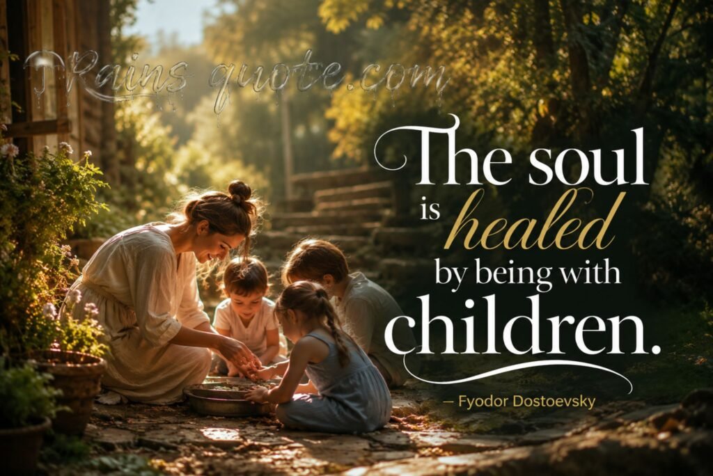 “The soul is healed by being with children.”