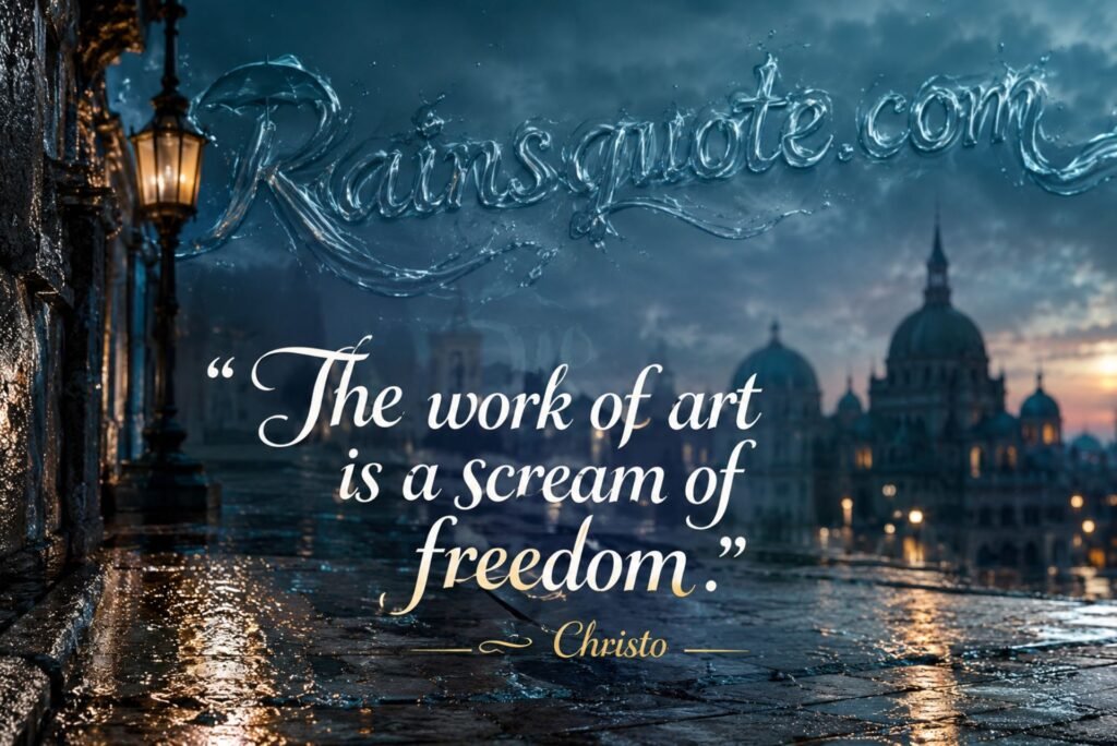 “The work of art is a scream of freedom.”
