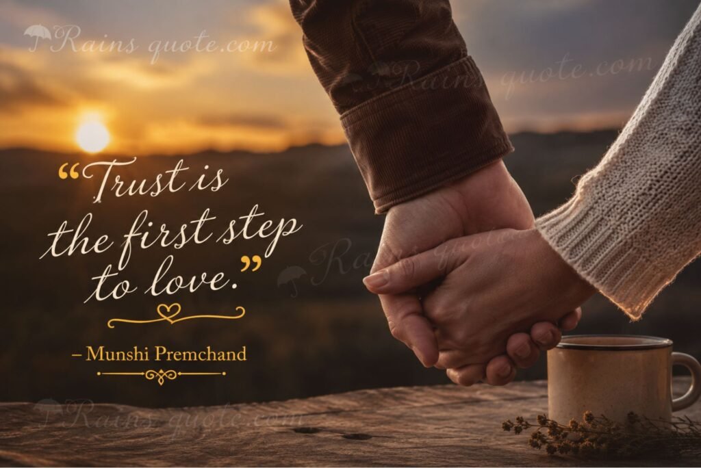 “Trust is the first step to love.”
