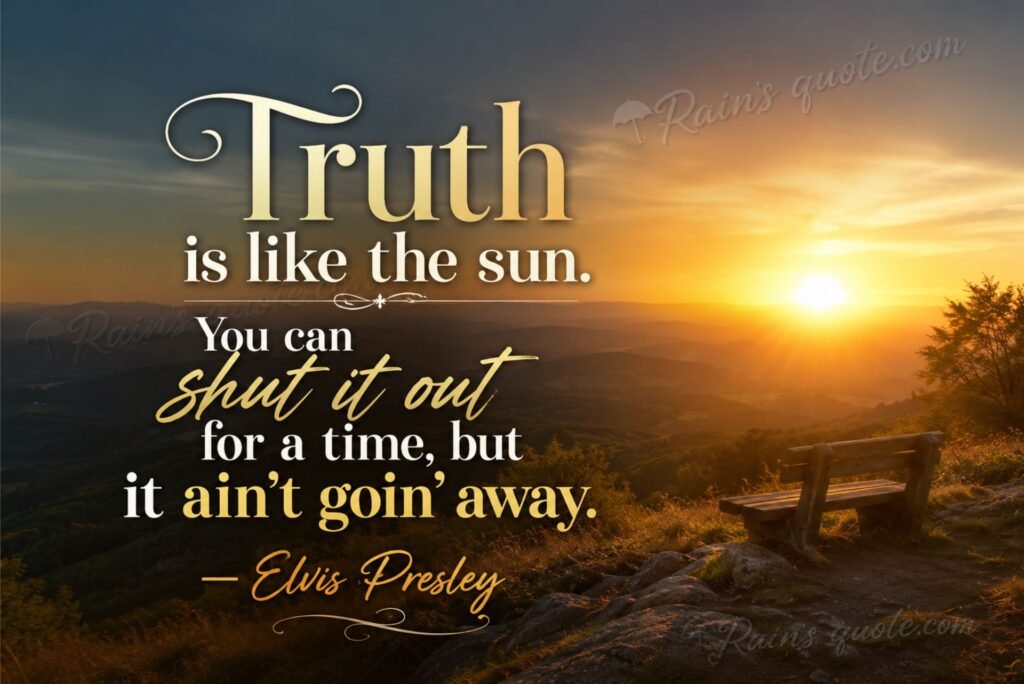 “Truth is like the sun. You can shut it out for a time, but it ain't goin' away.”