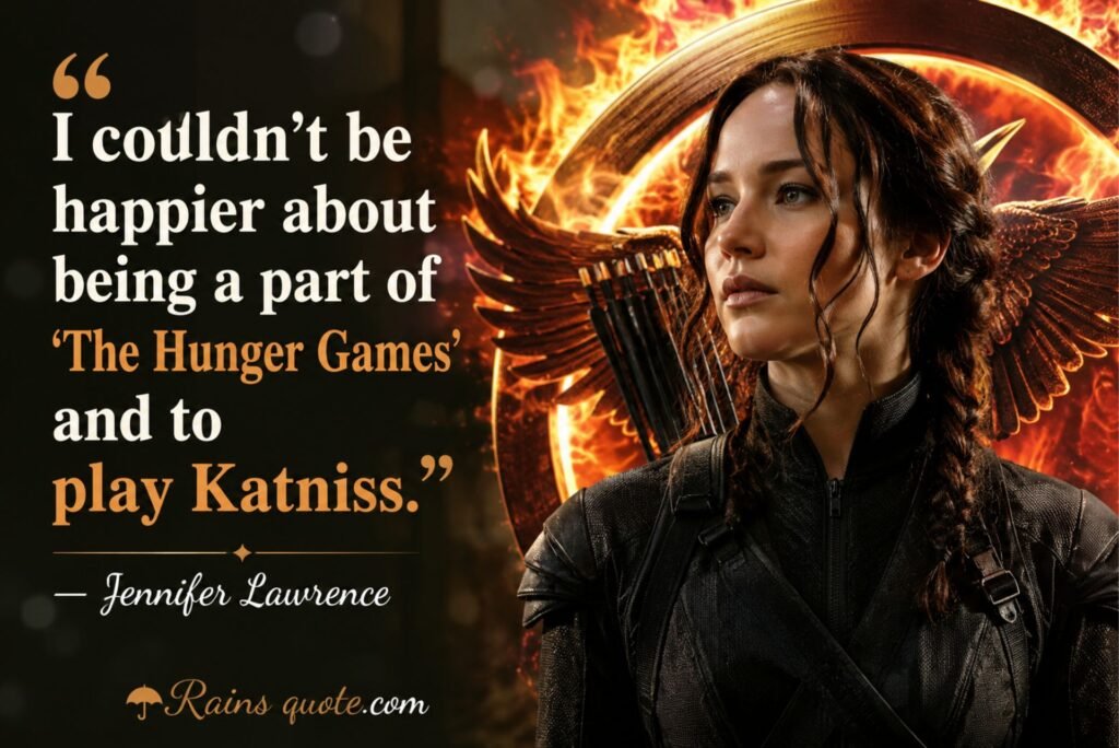 “I couldn't be happier about being a part of 'The Hunger Games' and to play Katniss.”