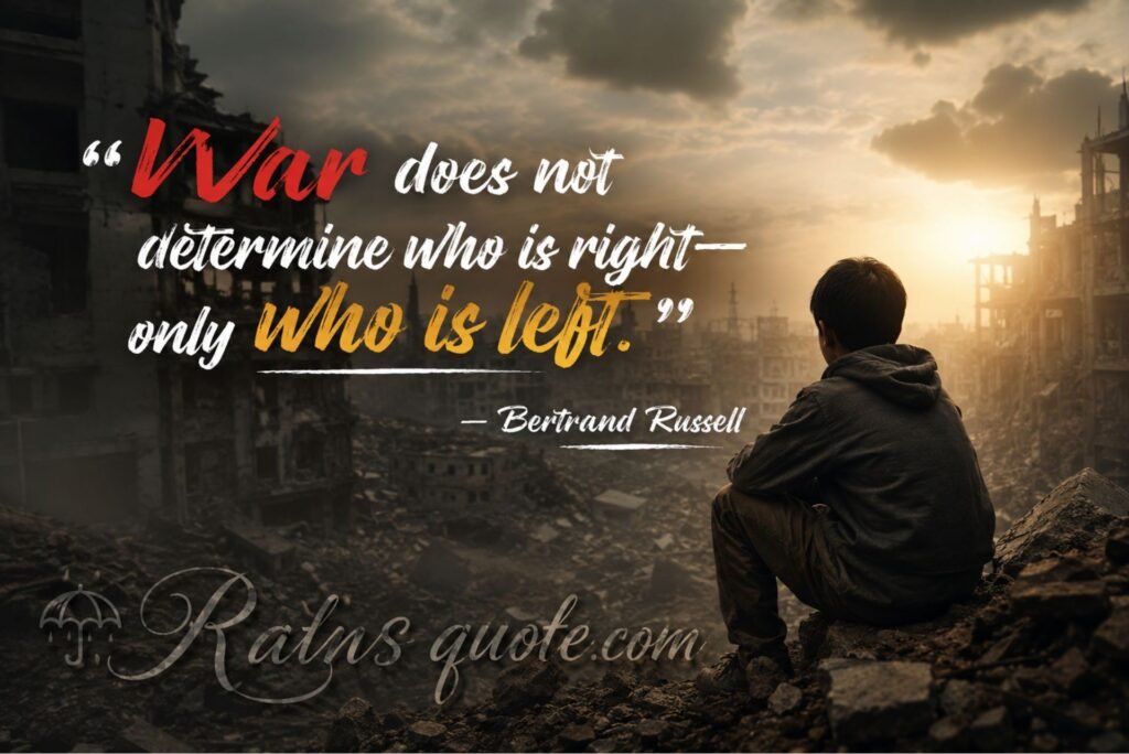 “War does not determine who is right—only who is left.”