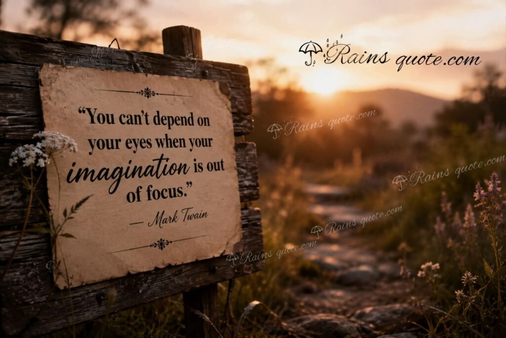 “You can't depend on your eyes when your imagination is out of focus.”
