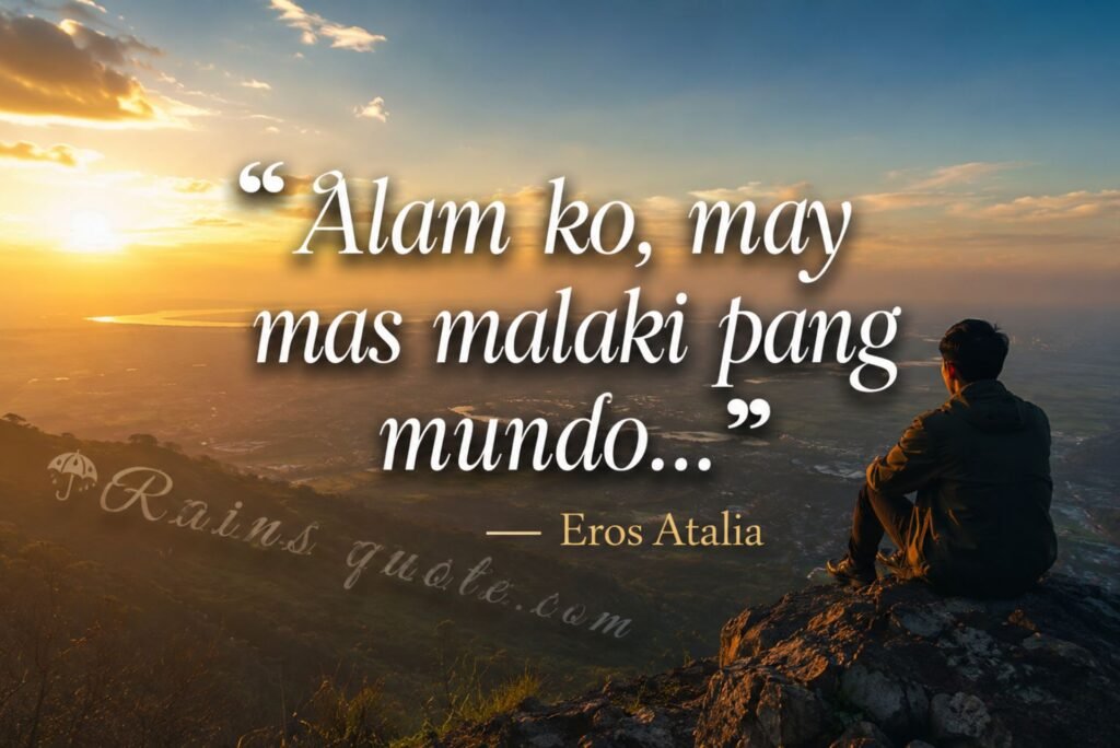 “Alam ko, may mas malaki pang mundo...”