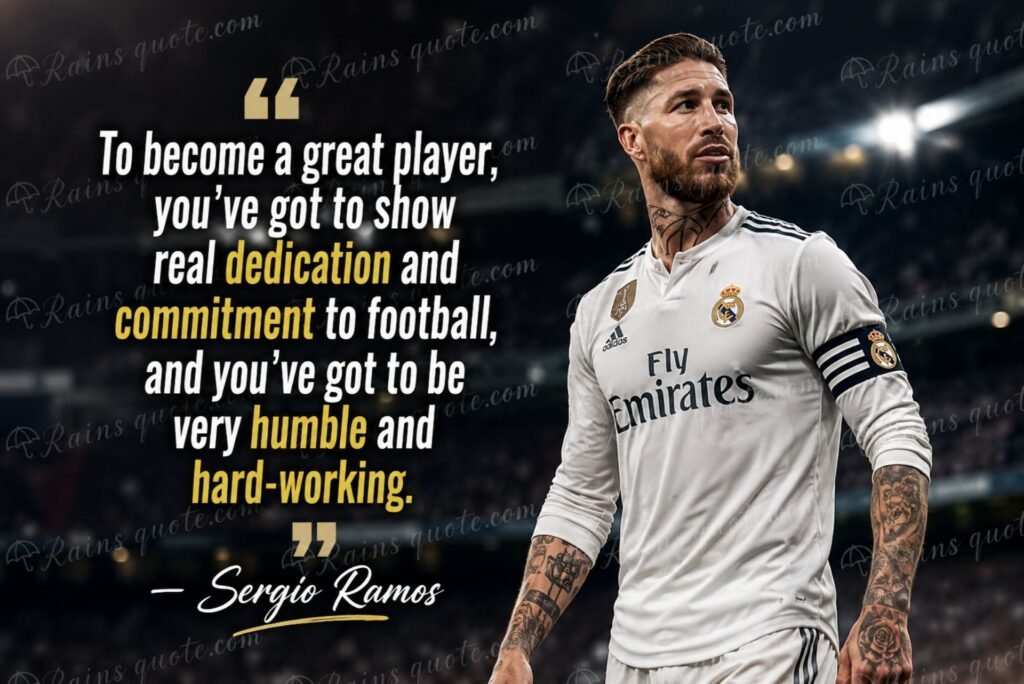 “To become a great player, you've got to show real dedication and commitment to football, and you've got to be very humble and hard-working.”