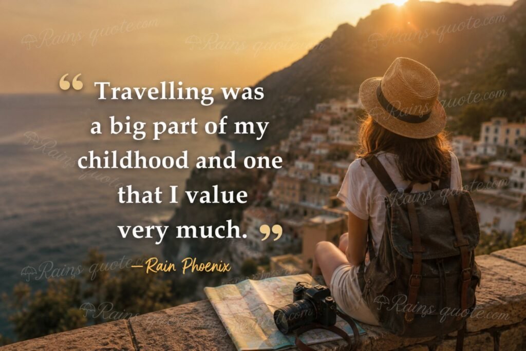 “Travelling was a big part of my childhood and one that I value very much.”