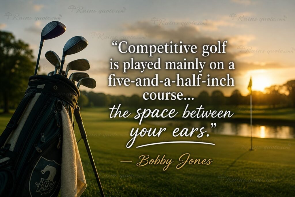 “Competitive golf is played mainly on a five-and-a-half-inch course... the space between your ears.”