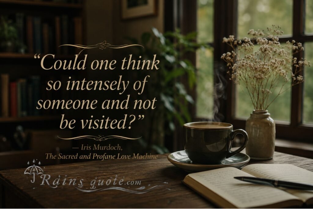 “Could one think so intensely of someone and not be visited?”