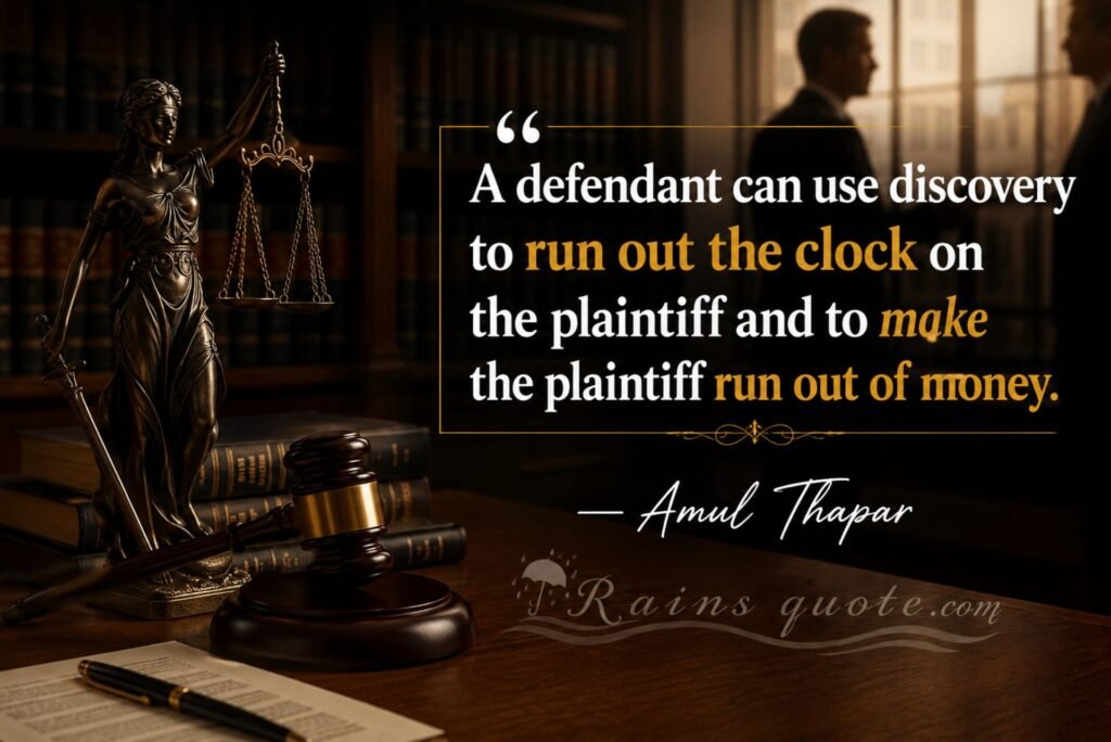 “A defendant can use discovery to run out the clock on the plaintiff and to make the plaintiff run out of money.”