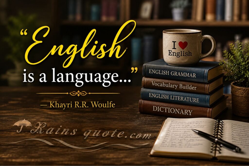 “English is a language...”