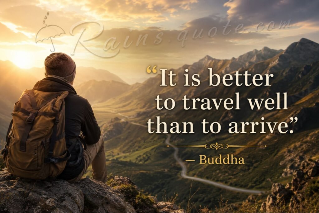 “It is better to travel well than to arrive.”