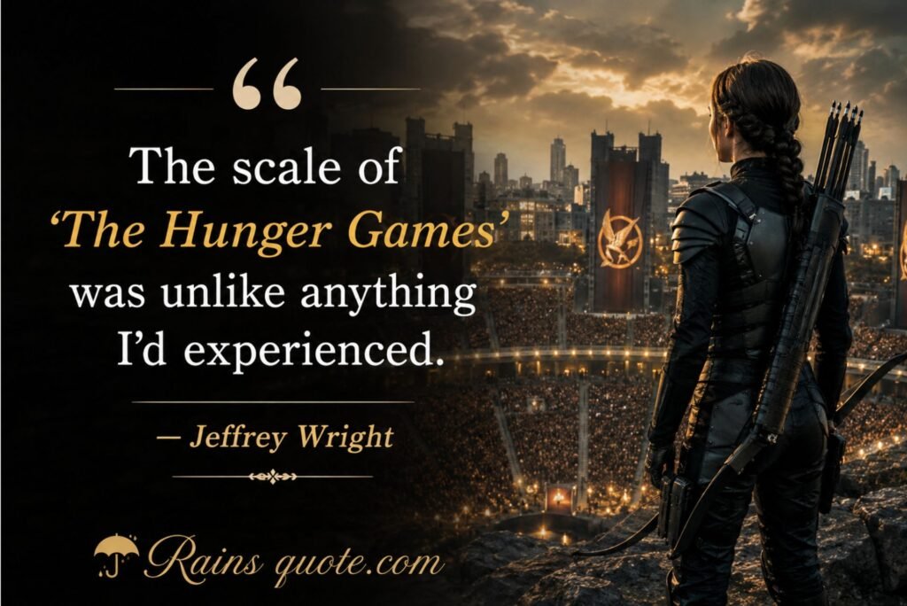 “The scale of 'The Hunger Games' was unlike anything I'd experienced.”
