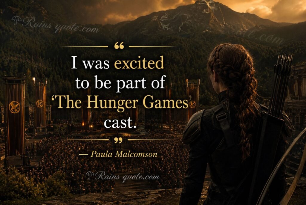 “I was excited to be part of 'The Hunger Games' cast.”