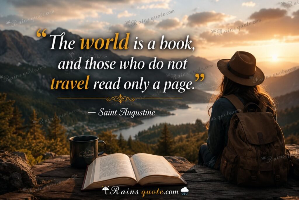 “The world is a book, and those who do not travel read only a page.”