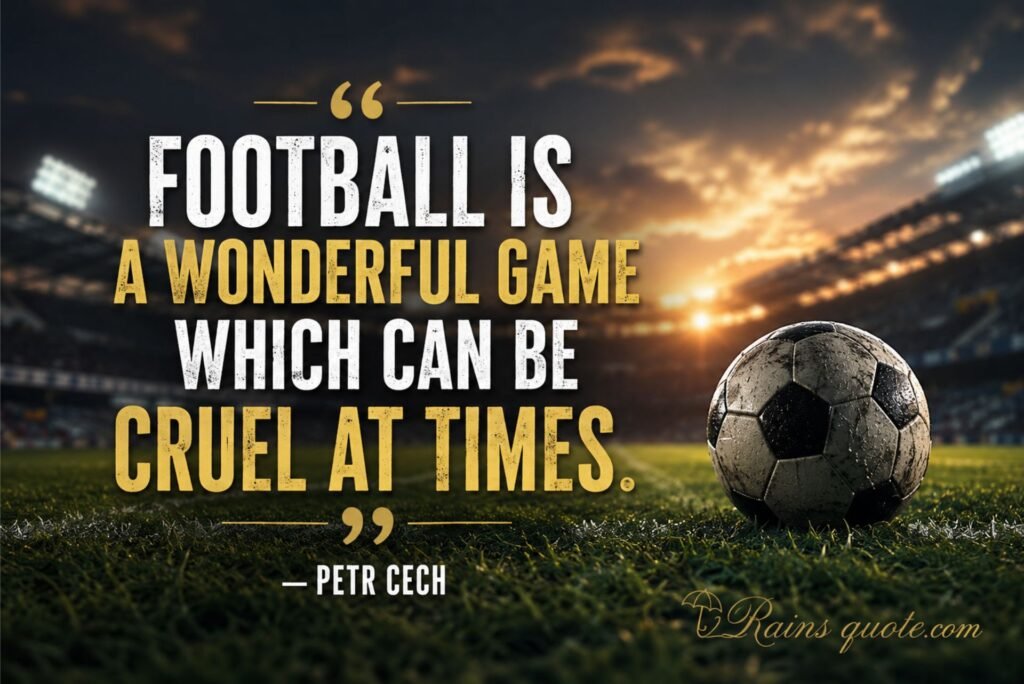 Football is a wonderful game which can be cruel at times.”