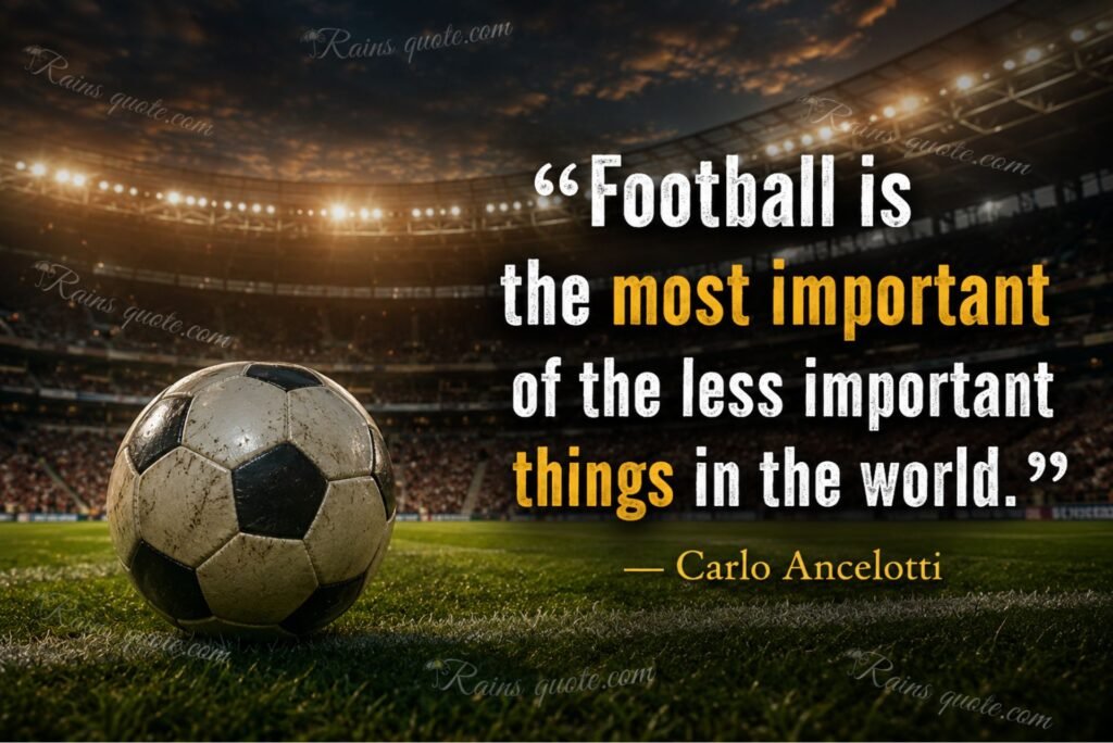 “Football is the most important of the less important things in the world.”