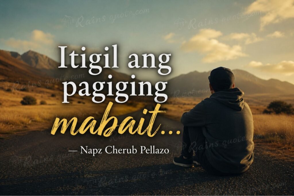 “Itigil ang pagiging mabait...”