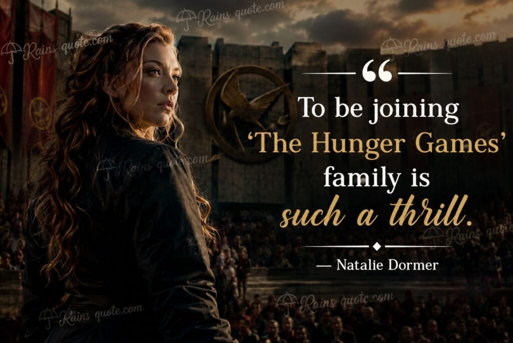 “To be joining 'The Hunger Games' family is such a thrill.”