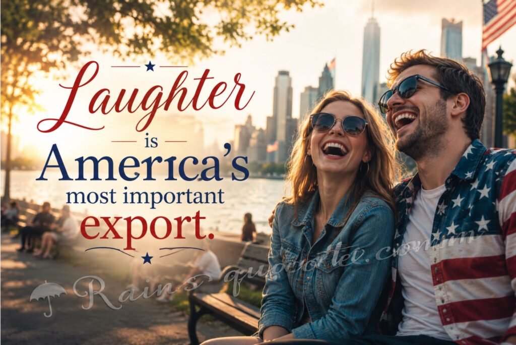  “Laughter is America's most important export.”