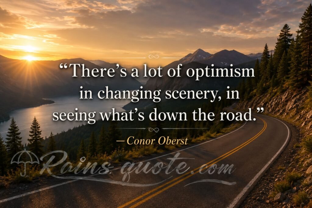 “There's a lot of optimism in changing scenery, in seeing what's down the road.”