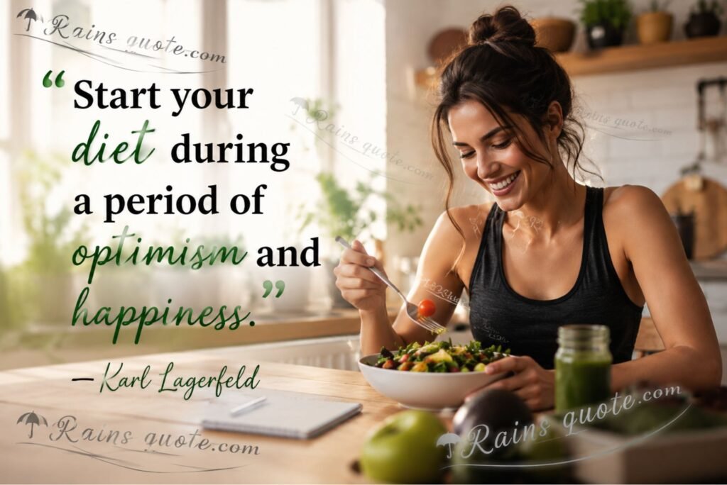 “Start your diet during a period of optimism and happiness.”