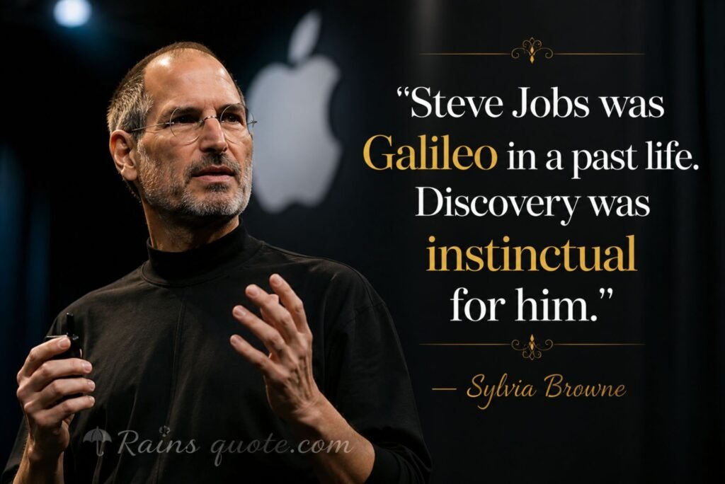 “Steve Jobs was Galileo in a past life. Discovery was instinctual for him.”