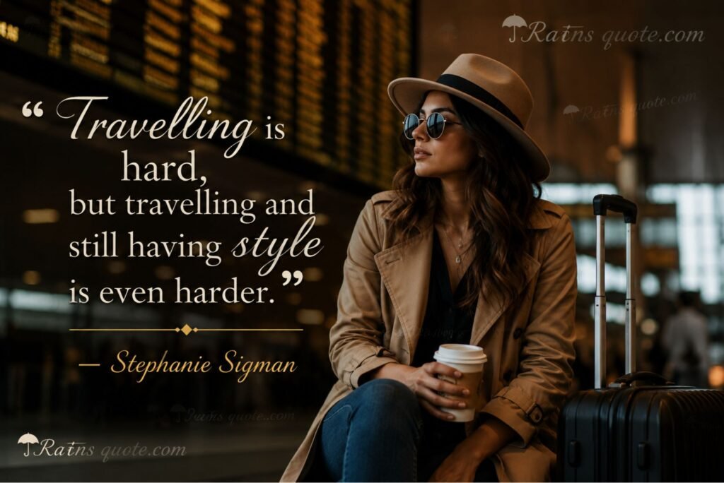 “Travelling is hard, but travelling and still having style is even harder.”