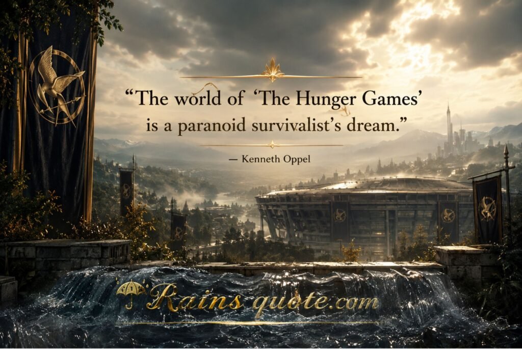 “The world of 'The Hunger Games' is a paranoid survivalist's dream.”