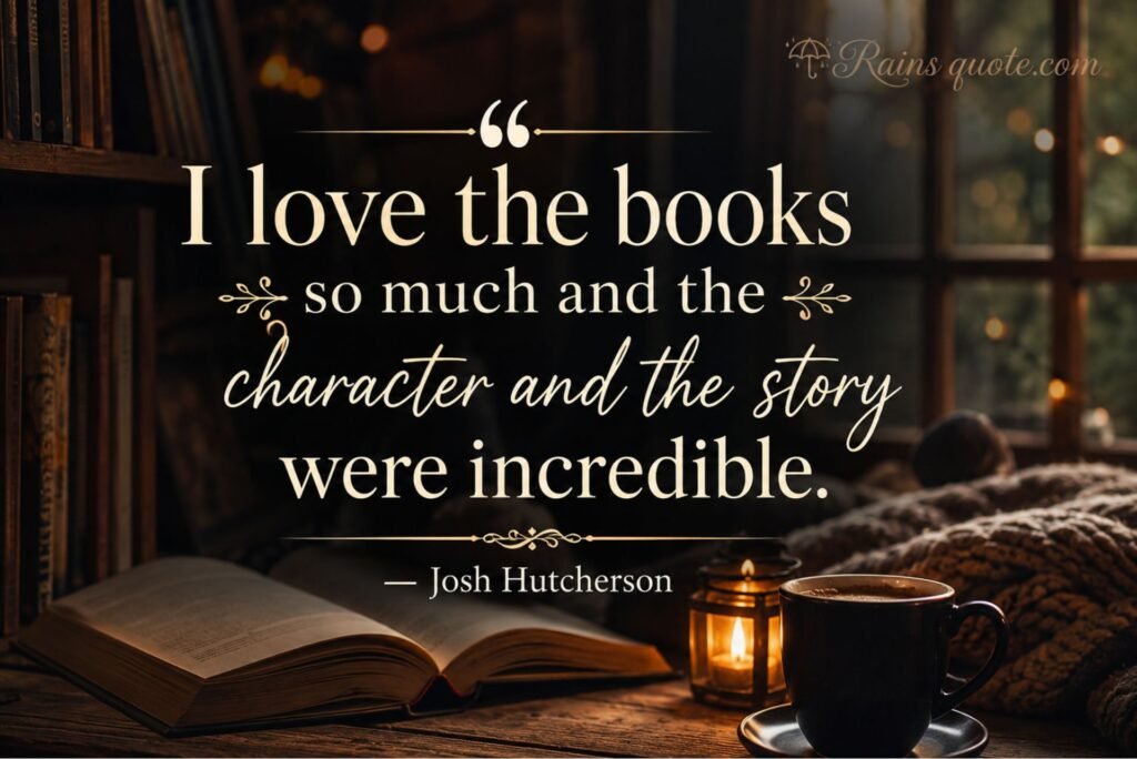 “I love the books so much and the character and the story were incredible.”