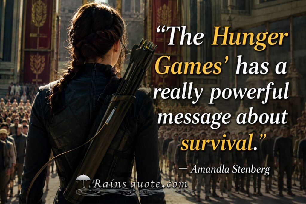 “'The Hunger Games' has a really powerful message about survival.”