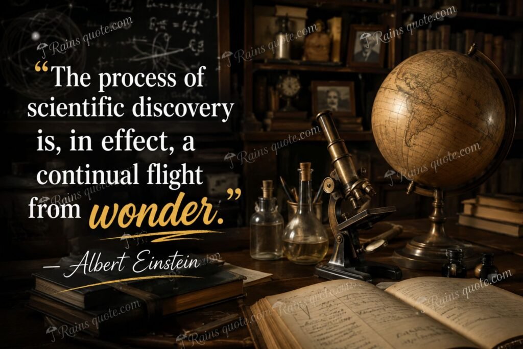 “The process of scientific discovery is, in effect, a continual flight from wonder.”