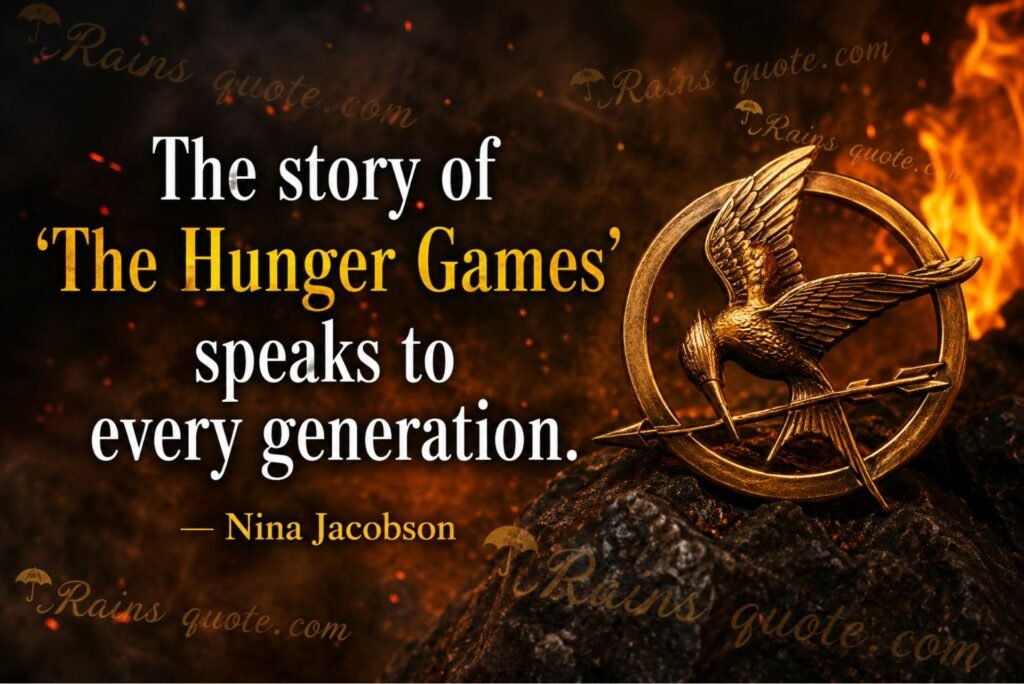“The story of 'The Hunger Games' speaks to every generation.”