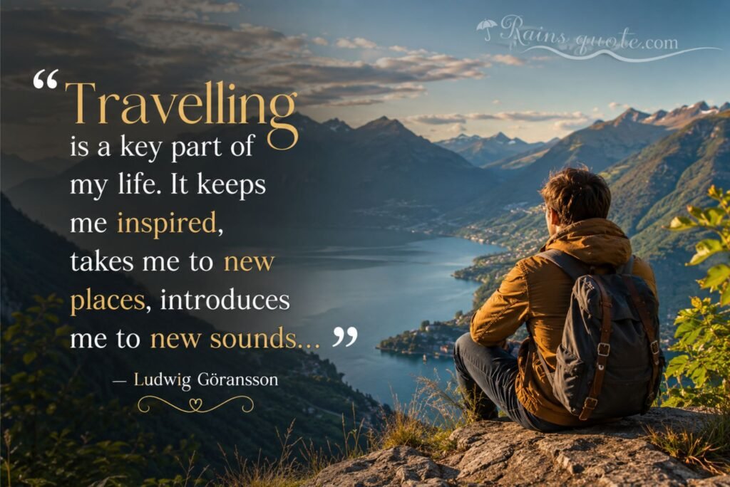 “Travelling is a key part of my life. It keeps me inspired, takes me to new places, introduces me to new sounds...”