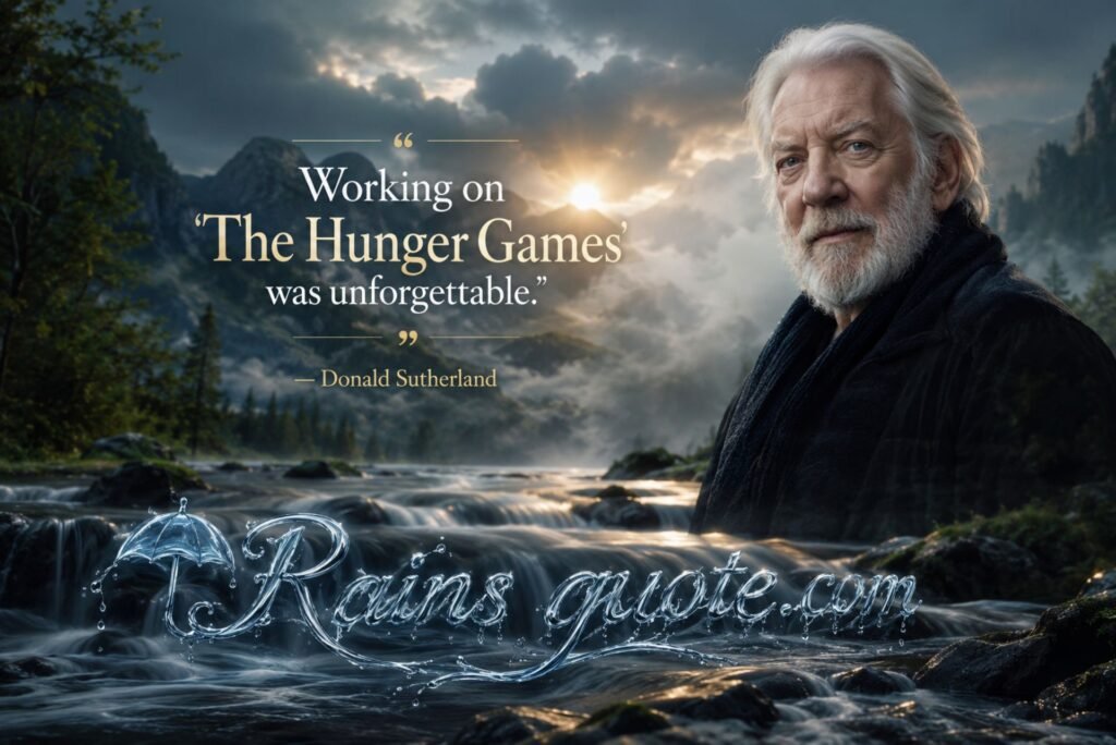 “Working on 'The Hunger Games' was unforgettable.”