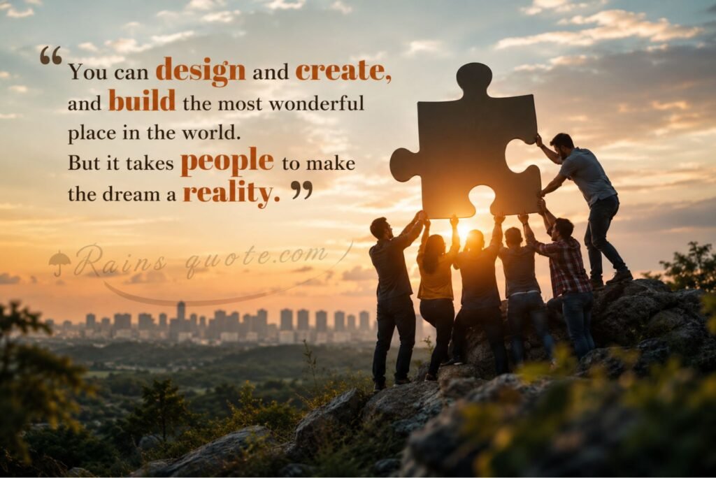 “You can design and create, and build the most wonderful place in the world. But it takes people to make the dream a reality.”