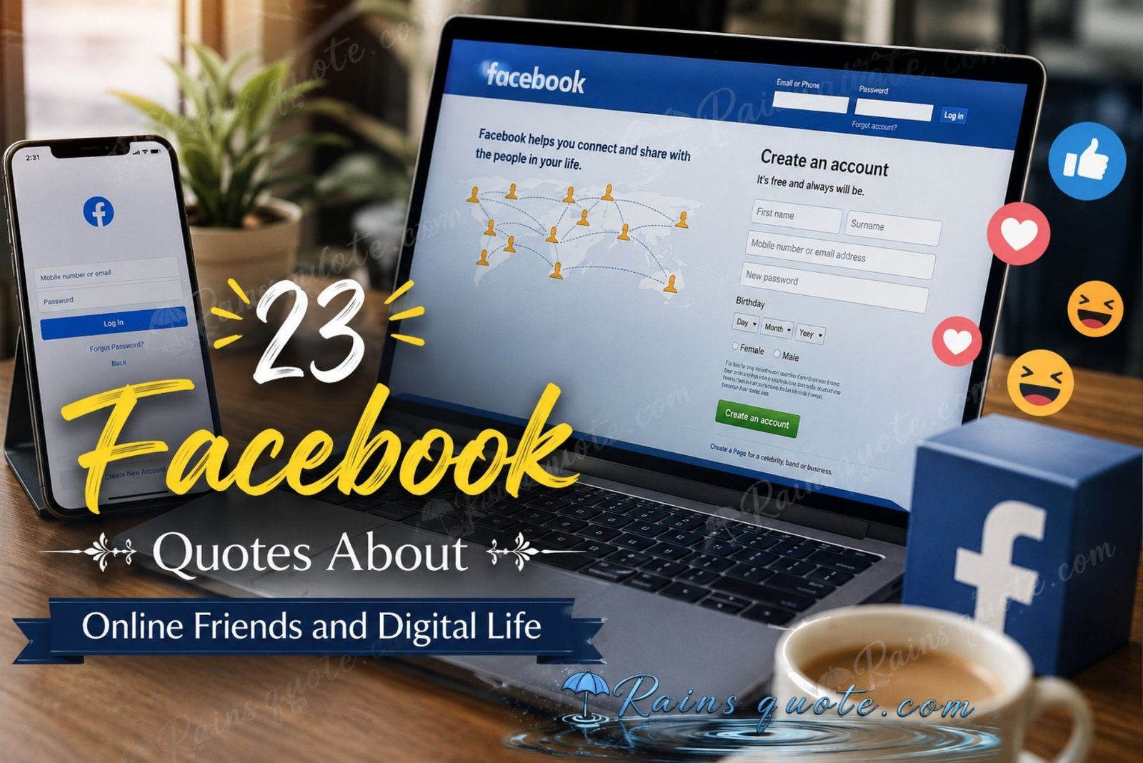23 Facebook Quotes About Online Friends and Digital Life 