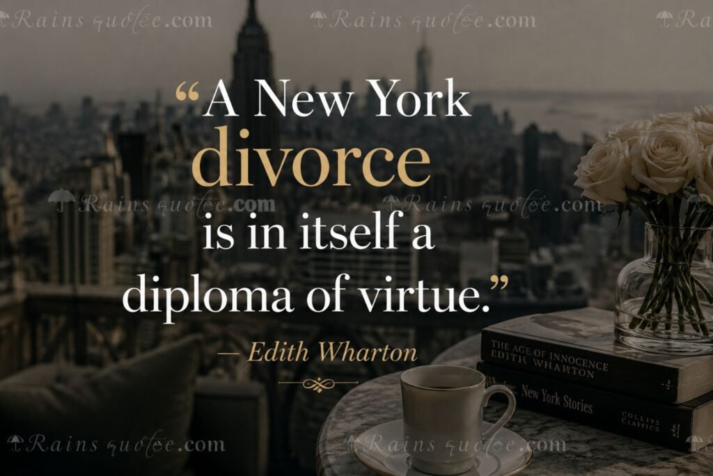 “A New York divorce is in itself a diploma of virtue.”